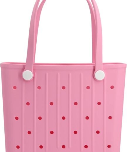 Large Rubber Beach Bag Travel Totes Mens Womens Waterproof Rubber Beach Tote for Work, Picnics, Shopping, Outdoor