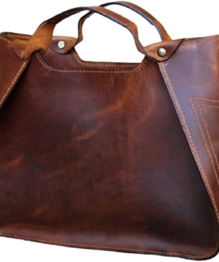 Genuine Full Grain Leather Shoulder Tote Bag for Women