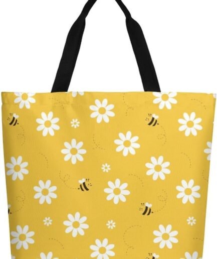 Canvas Tote Bag - Large Women's Casual Shoulder Handbag - Reusable Beach & Shopping Grocery Bag for Outdoors