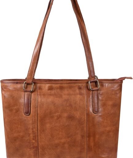Leather Purse For Women - Real Leather Tote For Women - Ladies Shoulder Handbag For Work, Travel, Casual Use
